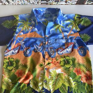Mens‎ Motorcycles Hawaiian Shirt Medium Hawaii